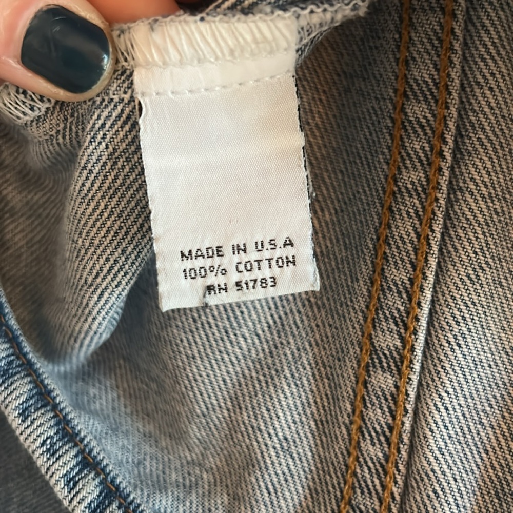Vintage 80s Genuine Road Rags Jean Jacket - 100% Cotton - Sz L - Picture 6 of 8